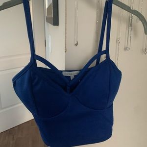 Blue crop top